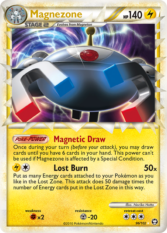 Magnezone 96/102 Prime Rare HGSS Triumphant Pokemon Holo