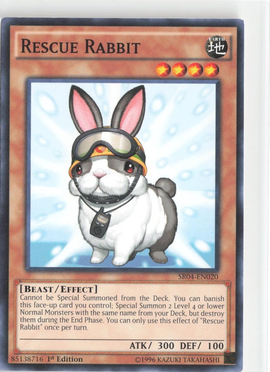 Rescue Rabbit SR04-EN020 Structure Deck: Dinosmasher's Fury Yu-Gi-Oh 1st Edition