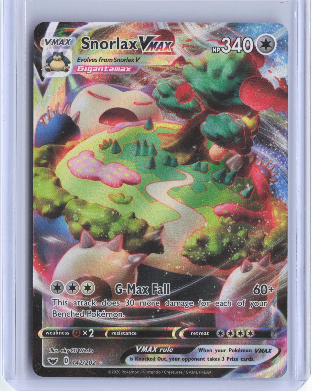Snorlax VMAX Holo Ultra Rare SWSH01: Sword & Shield Base Set 142/202