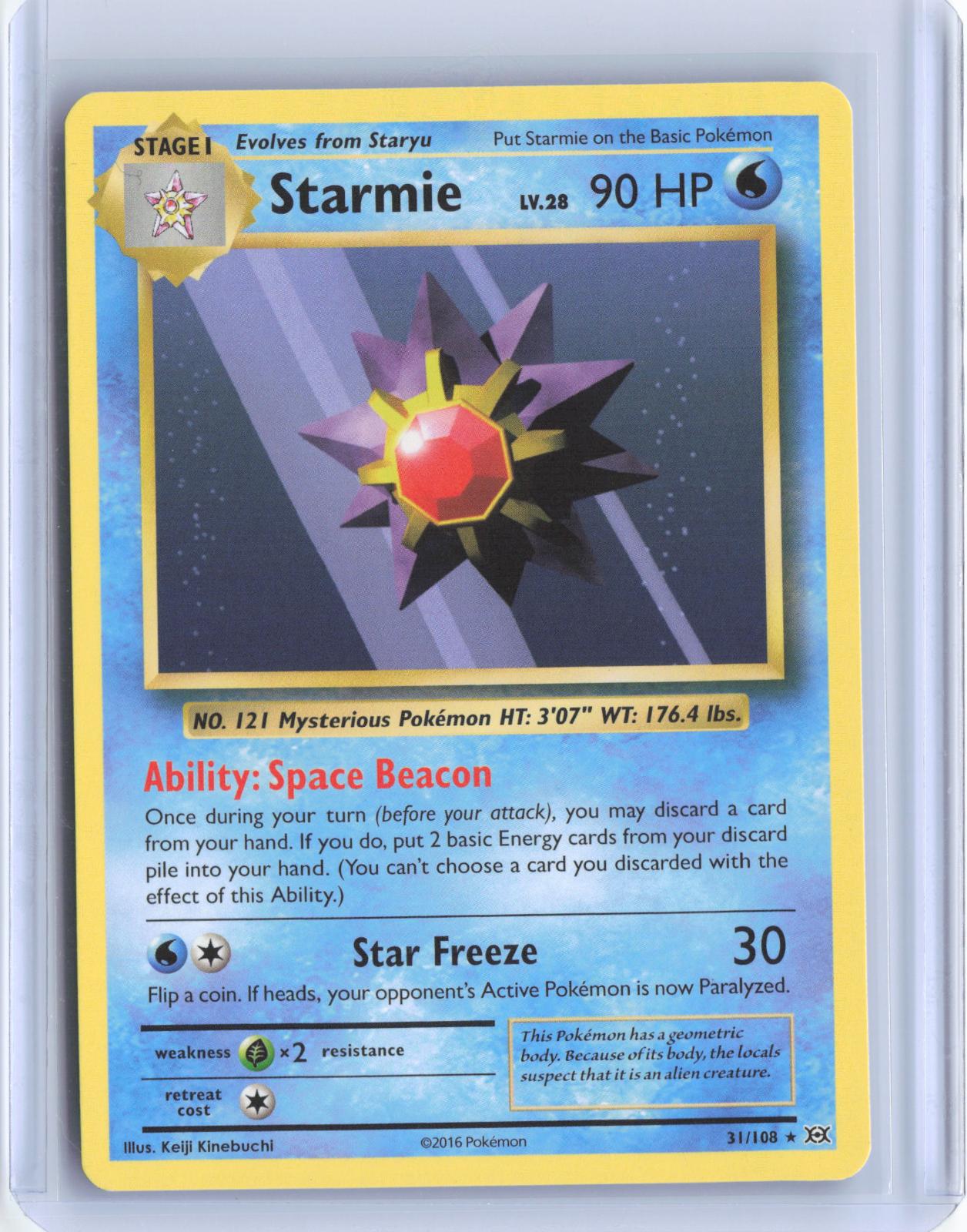 Starmie 31/108 Rare Evolutions Pokemon TCG Card