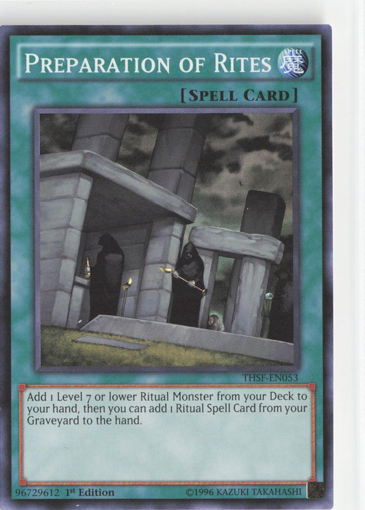 Preparation of Rites THSF-EN053 The Secret Forces Yu-Gi-Oh 1st Edition