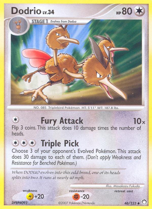 Dodrio 46/123 Uncommon Mysterious Treasures Pokemon TCG Card