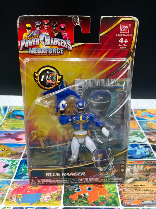 2012 Bandai Saban's Power Rangers Megaforce Blue Ranger Action Figure New In Box Power Ranger Action Figure
