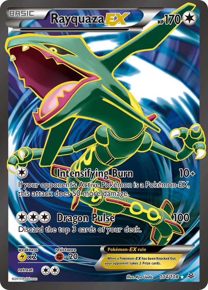 Rayquaza EX (104 Full Art) Holo Ultra Rare XY - Roaring Skies 104/108