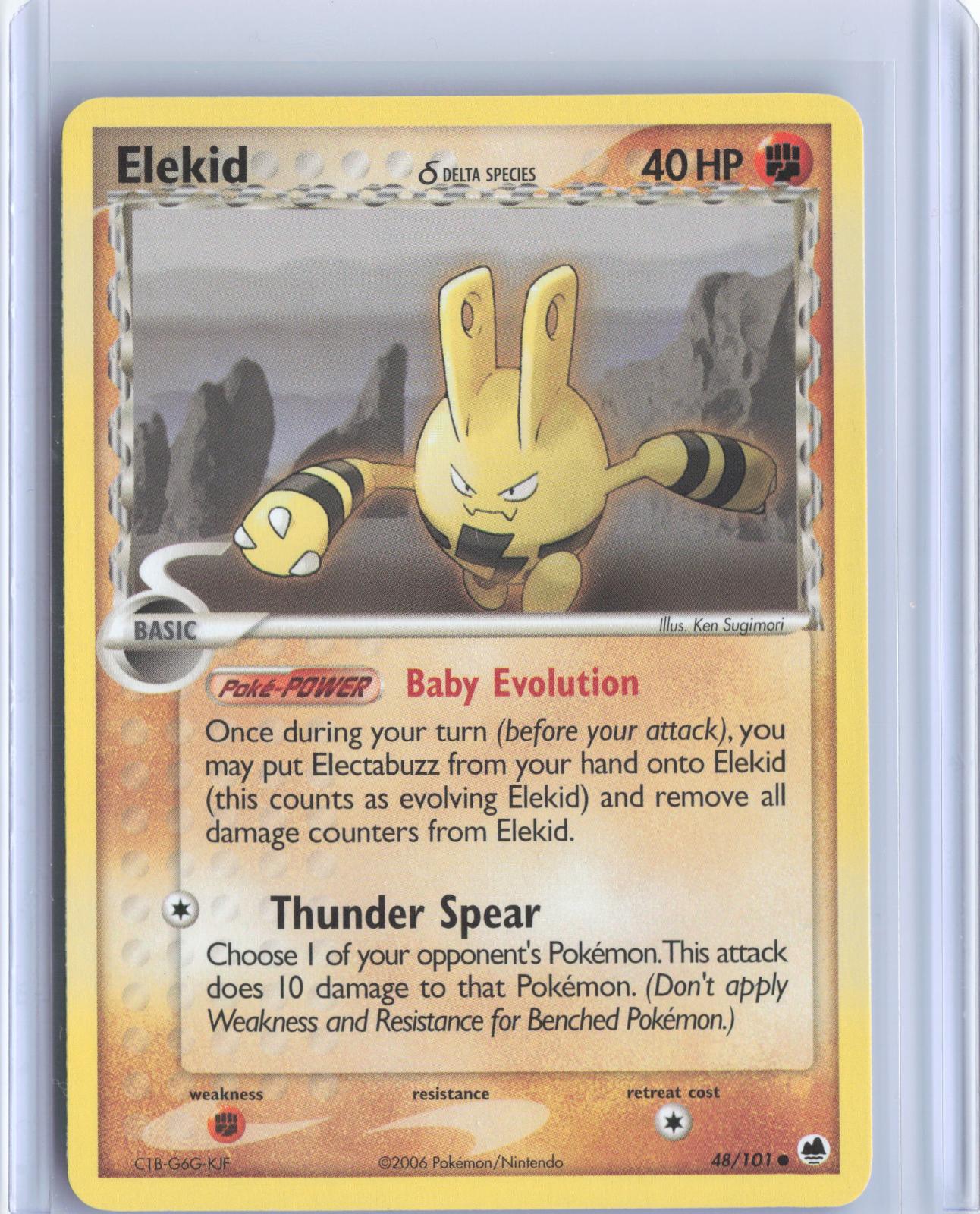 Elekid 48/101 Common Dragon Frontiers Pokemon TCG Card