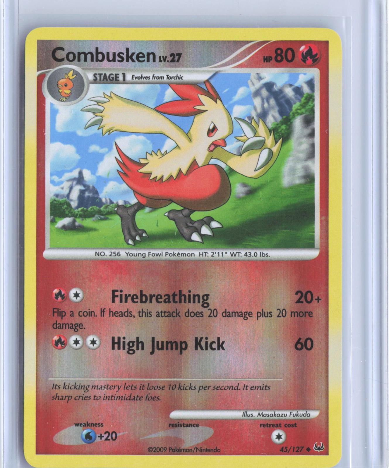 Combusken 45/127 Uncommon Platinum Pokemon Reverse Holo TCG Card
