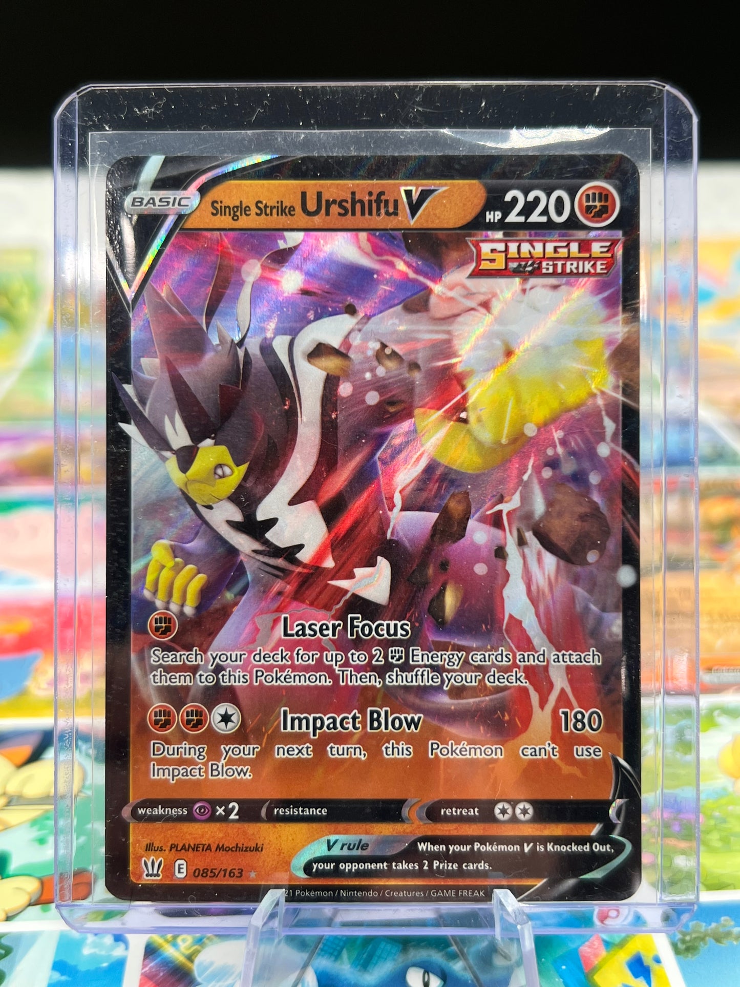 Single Strike Urshifu V 085/163 - SWSH05: Battle Styles (SWSH05) Pokémon Card TCG