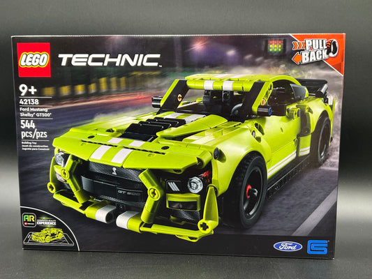 LEGO Technic Ford Mustang Shelby GT500 Building Set 42138 - Pull Back Drag Race Toy Car Model Kit, Featuring AR App for Fast Action Play, Great Gift for Boys, Girls, and Teens Ages 9+