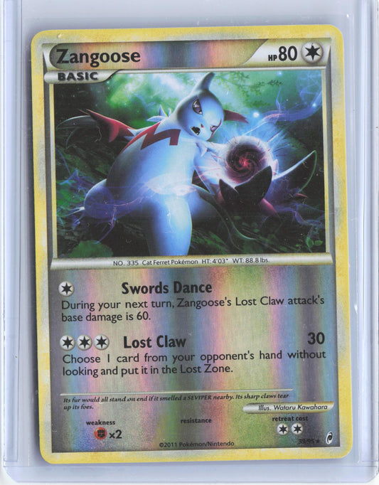 Zangoose 39/95 Rare Call of Legends Pokemon Reverse Holo