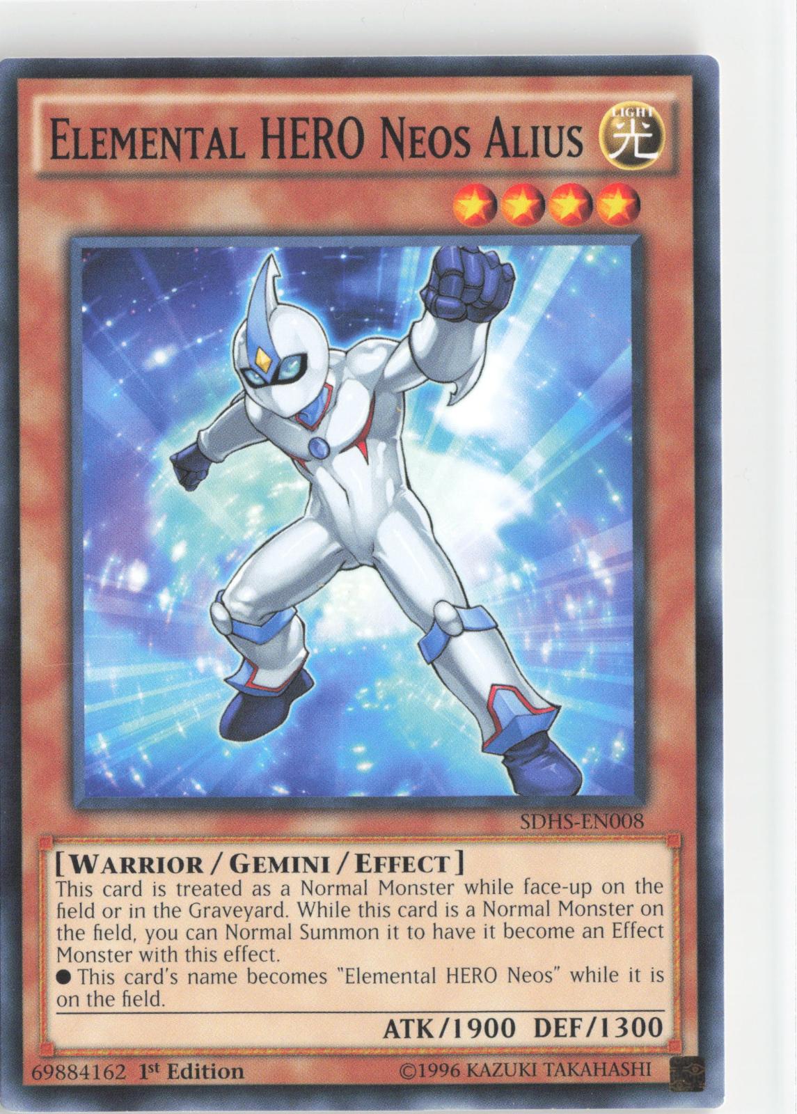 Elemental HERO Neos Alius SDHS-EN008 Structure Deck: HERO Strike Yu-Gi-Oh 1st Edition