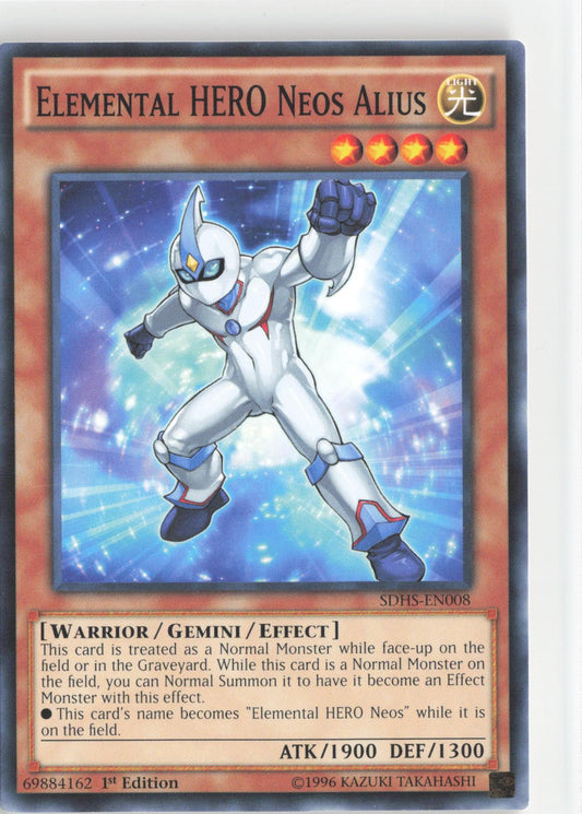 Elemental HERO Neos Alius SDHS-EN008 Structure Deck: HERO Strike Yu-Gi-Oh 1st Edition