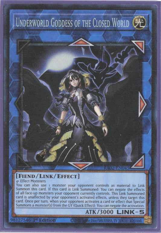Underworld Goddess of the Closed World RA02-EN045 25th Anniversary Rarity Collection II Yu-Gi-Oh 1st Edition