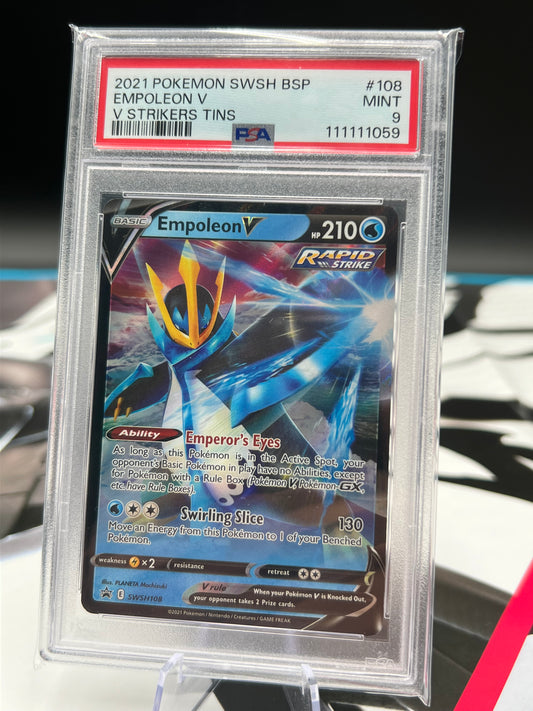 PSA 9 Empoleon V - SWSH108 - SWSH: Sword & Shield Promo Cards (SWSD) Graded Pokémon TCG Card