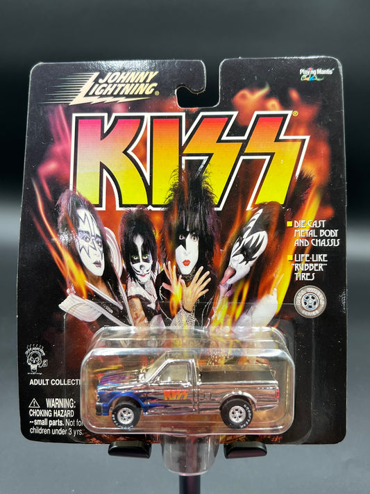 Johnny Lightning KISS Die Cast Johnny Lightning Kiss 1991 GMC Syclone Metal Body and Chassis Real Wheel Series Truck Playing Mantis New