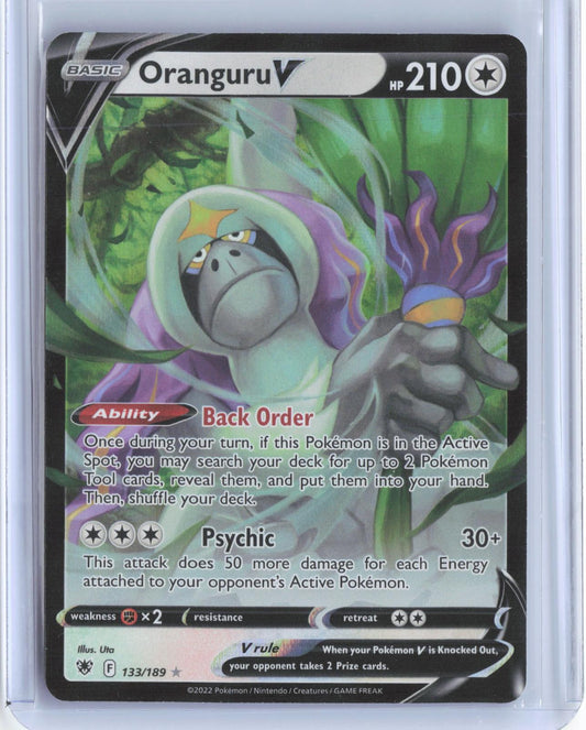 Oranguru V 133/189 Holo V Rare Astral Radiance Pokemon