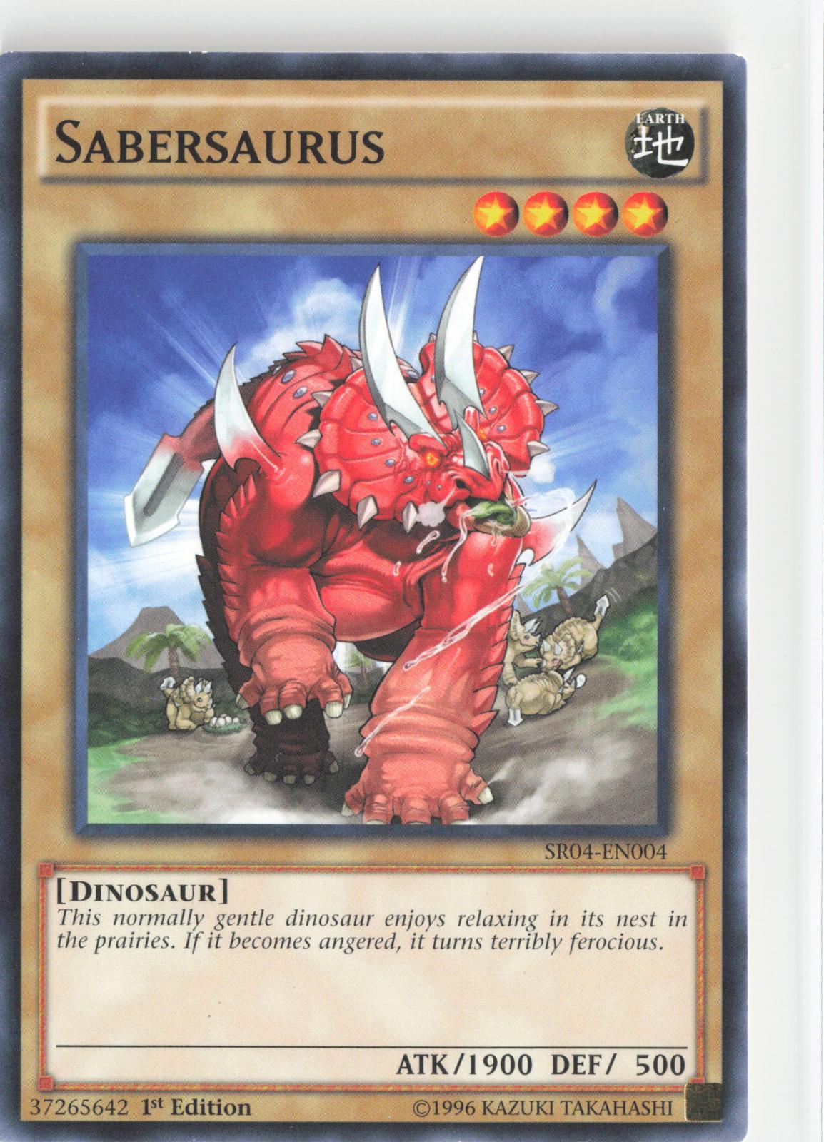 Sabersaurus SR04-EN004 Structure Deck: Dinosmasher's Fury Yu-Gi-Oh 1st Edition