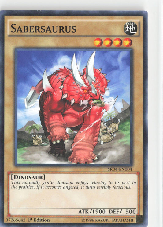 Sabersaurus SR04-EN004 Structure Deck: Dinosmasher's Fury Yu-Gi-Oh 1st Edition