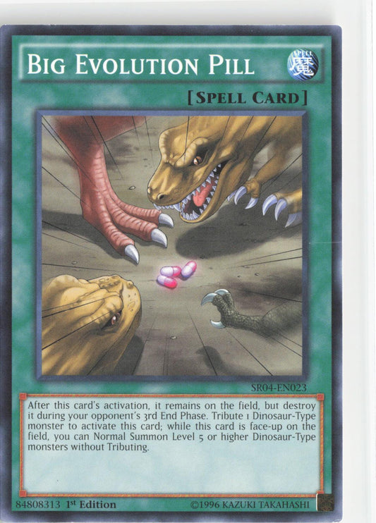 Big Evolution Pill SR04-EN023 Structure Deck: Dinosmasher's Fury Yu-Gi-Oh 1st Edition