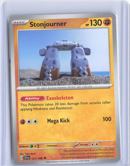 Stonjourner 121/198 Uncommon Scarlet & Violet Pokemon TCG Card