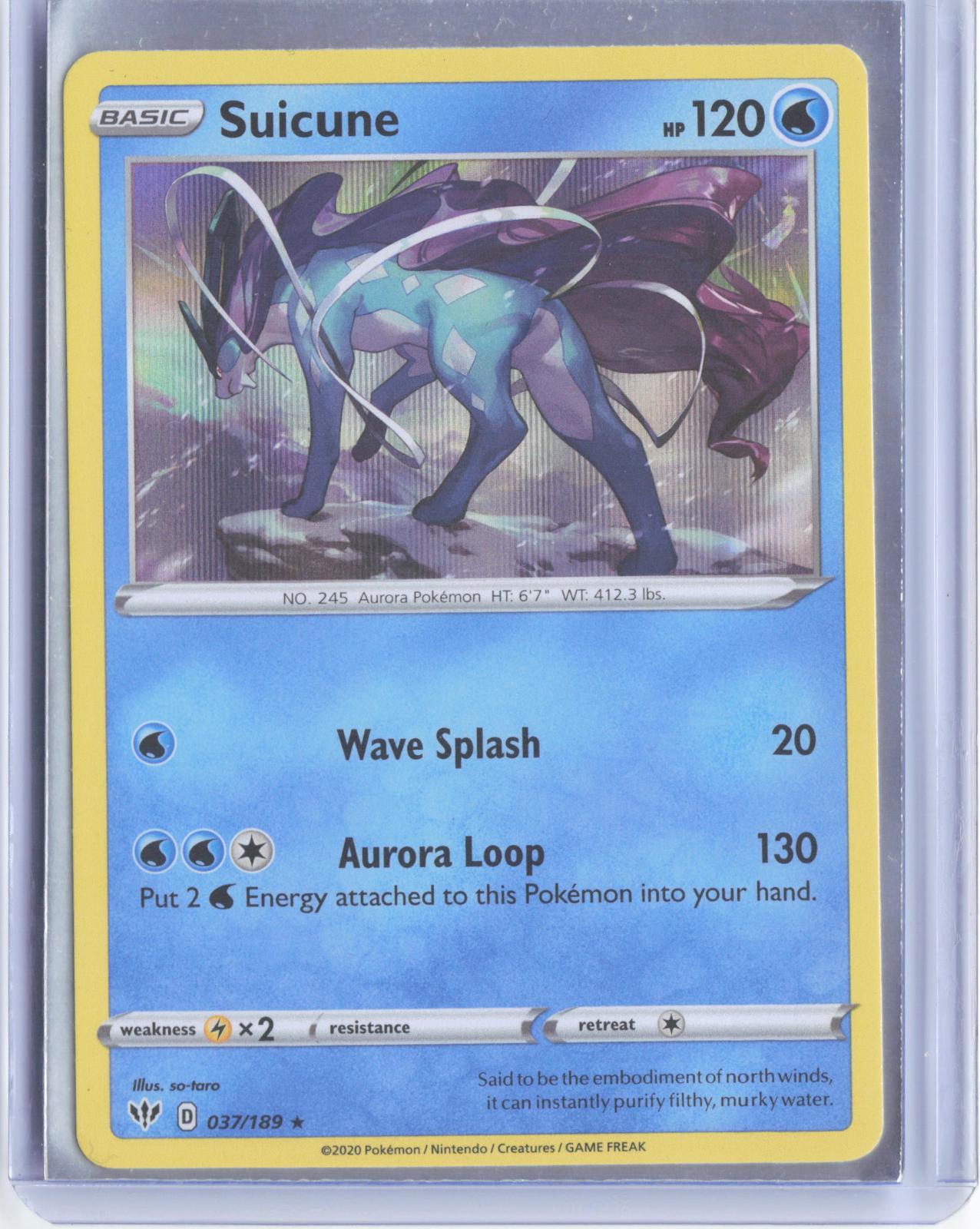 Suicune 37/189 Rare Deck Exclusives Pokemon TCG Card