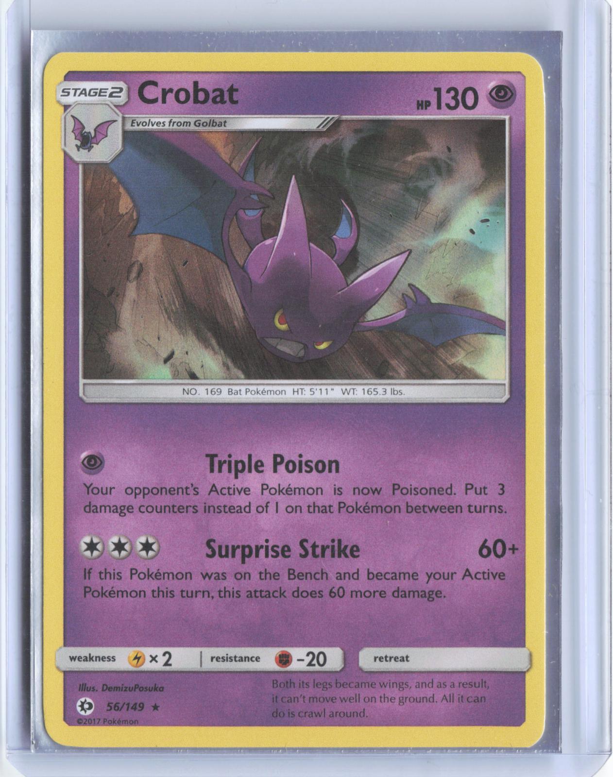 Crobat 56/149 Holo Holo Rare SM Base Set Pokemon TCG Card