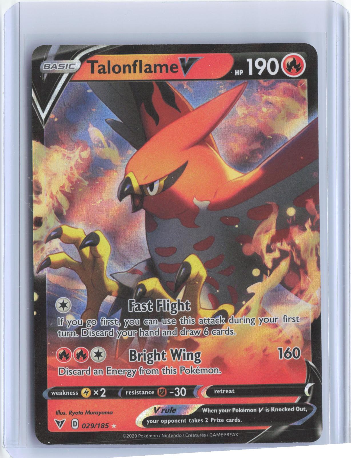 Talonflame V 029/185 Holo V Rare Vivid Voltage Pokemon