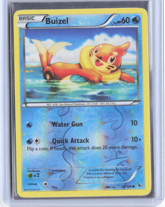 Buizel 28/106 Common Flashfire Pokemon Reverse Holo TCG Card