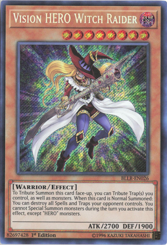 Vision HERO Witch Raider BLLR-EN026 Battles of Legend: Light's Revenge Yu-Gi-Oh 1st Edition