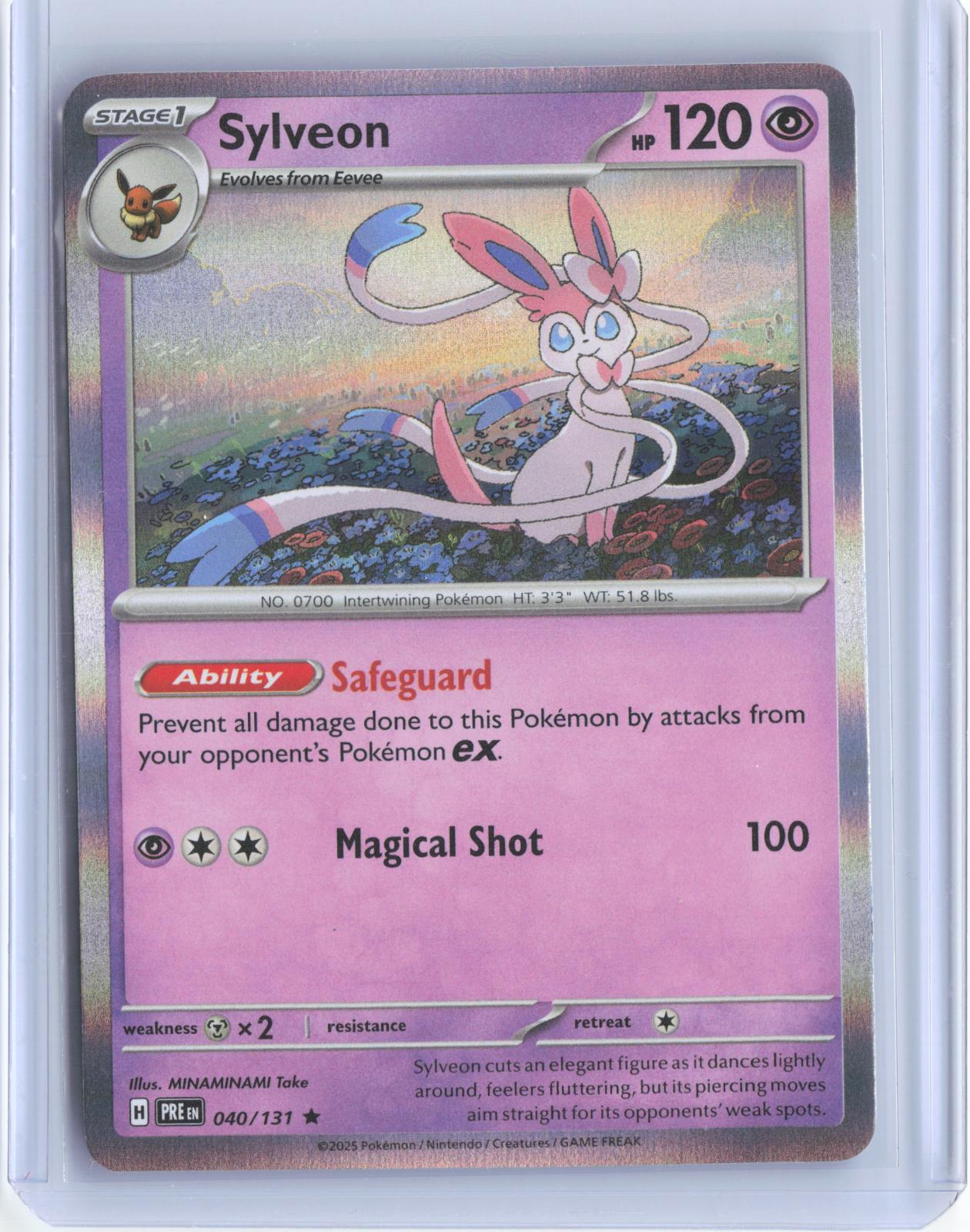 Sylveon 040/131 Holo Rare Prismatic Evolutions Pokemon TCG Card