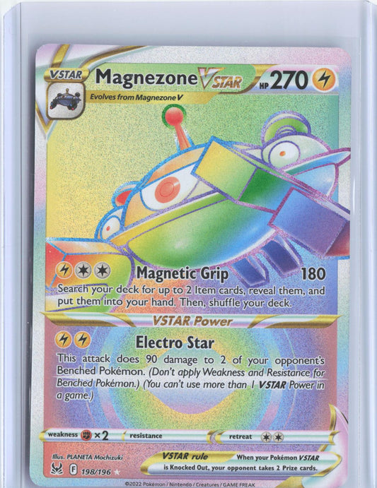 Magnezone VSTAR 198/196 Rainbow Rare Lost Origin Pokemon Holo