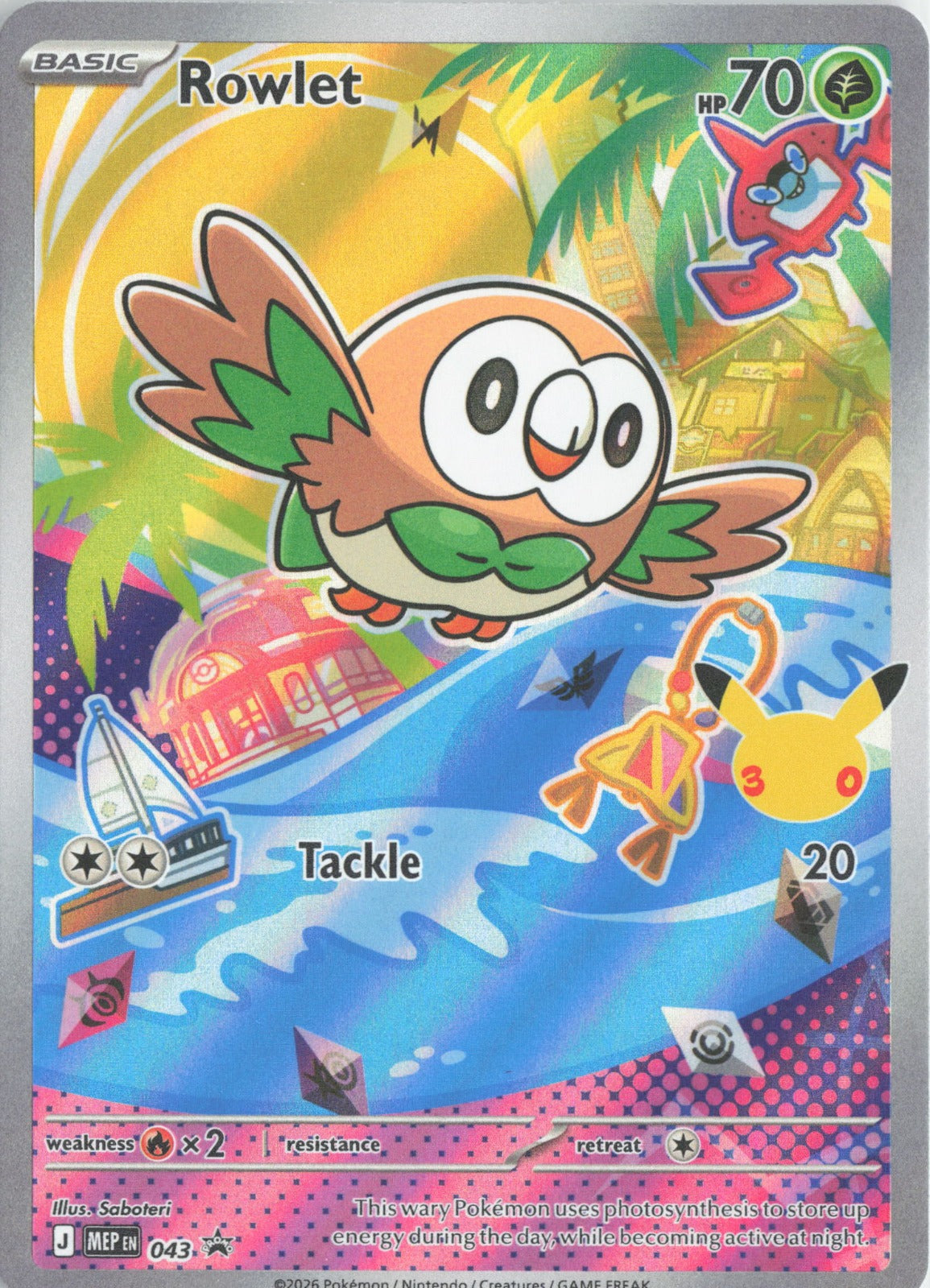 Rowlet Holo Promo ME: Mega Evolution Promo 043