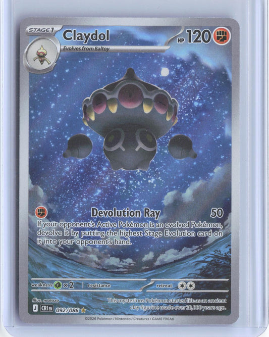 Claydol 092/086 Holo Illustration Rare Chaos Rising Pokemon
