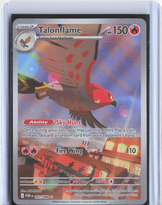 Talonflame 091/088 Holo Illustration Rare Perfect Order Pokemon