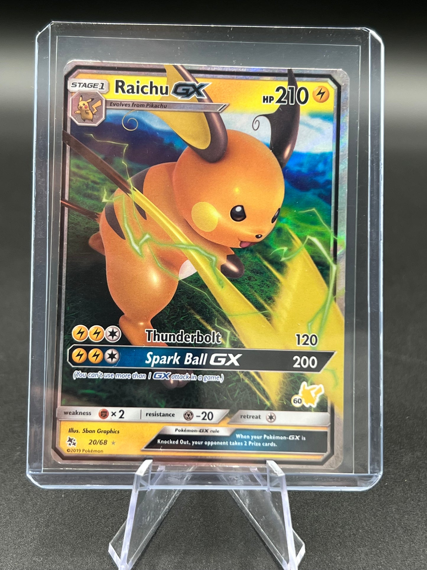 Raichu GX 20/68 - Hidden Fates (HIF) Pokémon TCG