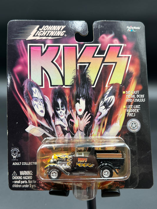 Johnny Lightning KISS Die Cast Johnny Lightning Kiss 1929 Ford Model A Metal Body and Chassis Real Wheel Series Truck Playing Mantis New