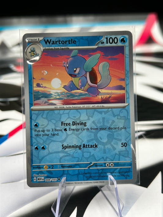 Wartortle Reverse Holo - 008/165 - SV: Scarlet & Violet 151 (MEW) Pokémon Card TCG