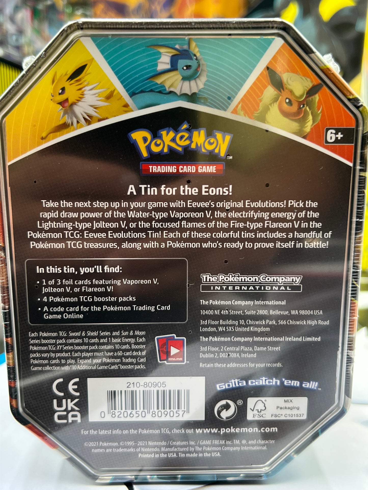 Eevee Evolutions Tin [Jolteon V] - Miscellaneous Cards & Products (MCAP) Pokémon TCG