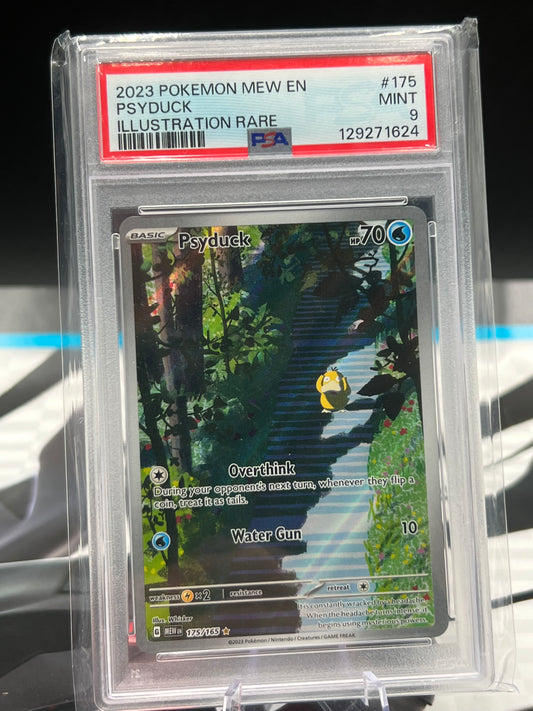 PSA 9 Psyduck - 175/165 - SV: Scarlet & Violet 151 (MEW) Illustration Rare Graded Pokémon TCG