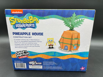 SpongeBob SquarePants Pineapple House Construction Set Snap and Switch New Nickelodeon Not Lego 97 Pieces