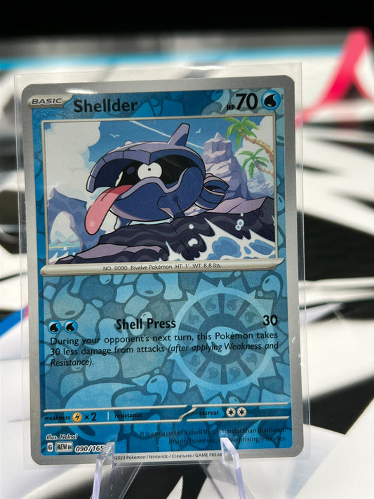 Shellder Reverse Holo 090/165 - SV: Scarlet & Violet 151 (MEW) Pokémon Card TCG
