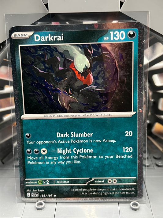 Darkrai Cosmos Holo 136/197 Exclusive Obsidian Flames Pokémon TCG