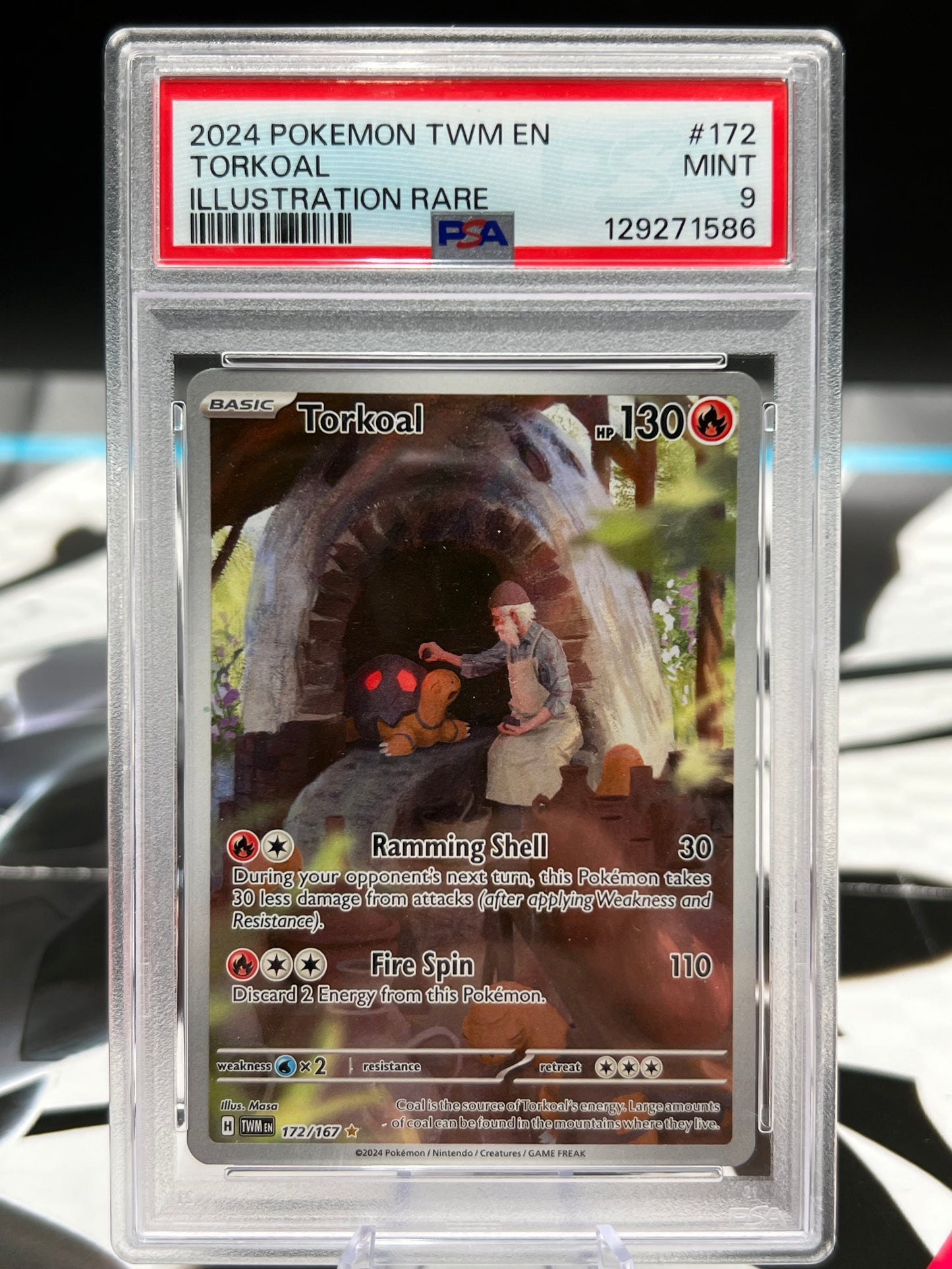 PSA 9 Torkoal - 172/167 - SV06: Twilight Masquerade (TWM) Graded Pokémon TCG