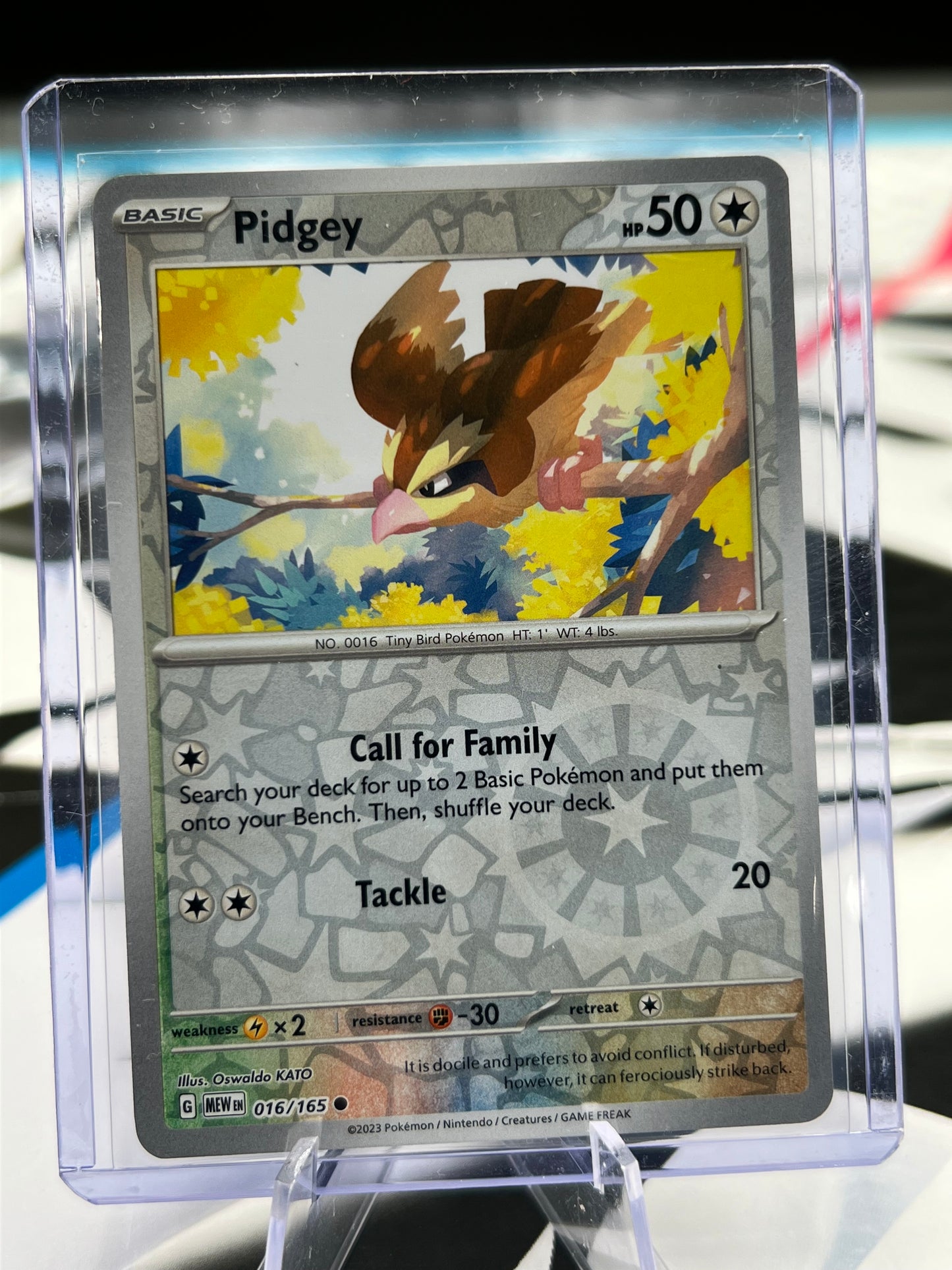 Pidgey Reverse Holo 016/165 - SV: Scarlet & Violet 151 (MEW) Pokémon Card TCG