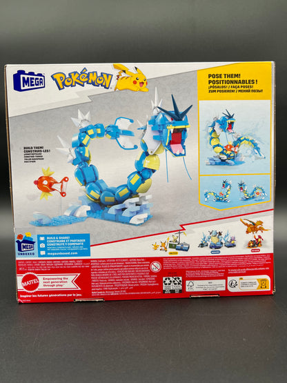 MEGA Pokemon Action Figure Building Set for Kids, Magikarp Development Set with 411 Pieces, Building Adjustable Gyarados, 20 Inch High, HNT95