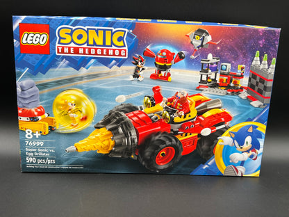 Sonic The Hedgehog: Super Sonic vs. Egg Drillster Gaming Toy with Shadow and Dr. Eggman, Super Sonic Toy Building Set for Boys and Girls Ages 8 and Up, 76999 LEGO Sonic