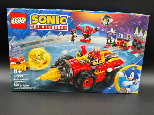 Sonic The Hedgehog: Super Sonic vs. Egg Drillster Gaming Toy with Shadow and Dr. Eggman, Super Sonic Toy Building Set for Boys and Girls Ages 8 and Up, 76999 LEGO Sonic