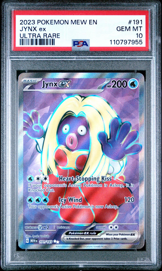 PSA 10 Jynx ex - 191/165 - SV: Scarlet & Violet 151 (MEW) POKÉMON TCG