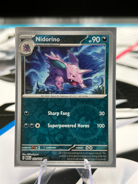 Nidorino Reverse Holo 033/165 - SV: Scarlet & Violet 151 (MEW) Pokémon Card TCG