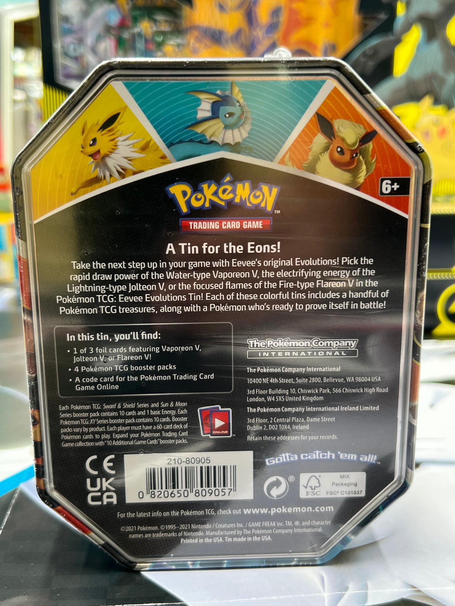 Eevee Evolutions Tin [Vaporeon V] - Miscellaneous Cards & Products (MCAP) Pokémon TCG