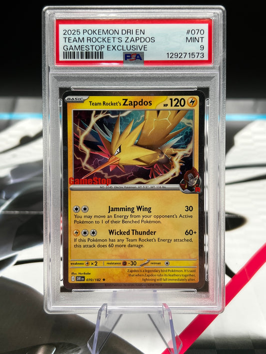PSA 9 Team Rocket's Zapdos (Gamestop Exclusive) - Miscellaneous Cards & Products (MCAP) Graded Pokémon TCG